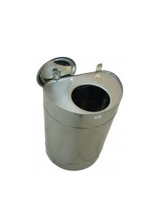 Бак для теплообменника 80 л., вертикальный, нержавеющая сталь 0,8 мм (УМК)